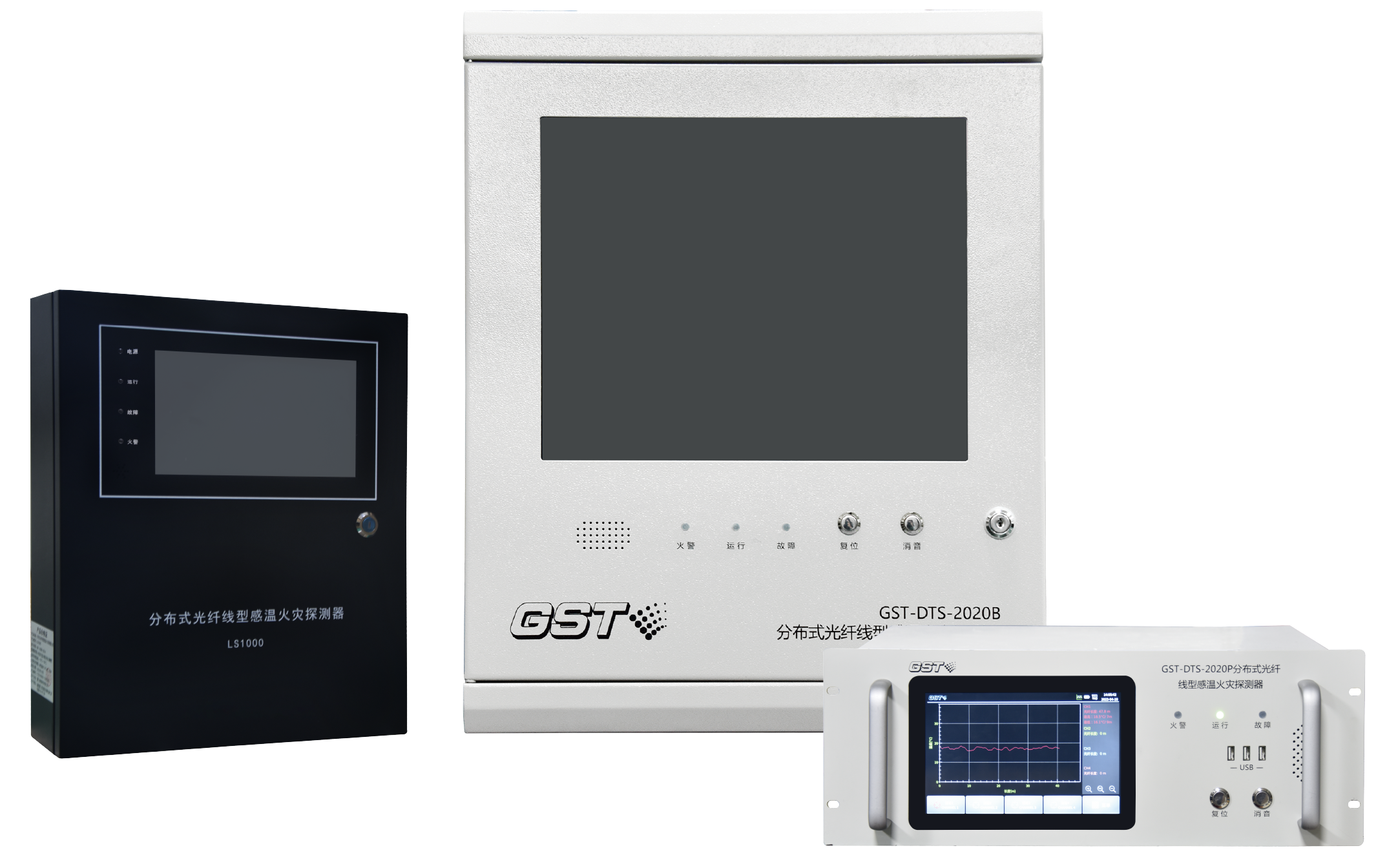 GST-DTS-2020B/2020P LS1000 感温光纤火灾探测主机(信号处理单元)